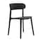 Flash Furniture Dover Indoor-Outdoor Stacking Patio Chair w/Curved Backrest, All-Weather Resin Chair in Black DHF-340-APP-BLK-GG - alternate 1