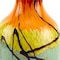 Homeroots 11" Black Blue Red And Yellow Abstract Urn Handblown Glass Table Vase 375794 - alternate 6