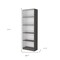 Homeroots 71" Gray And White Wood Five Tier Bookcase 546195 - alternate 10