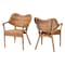 Bali & Pari Tara 2-Piece Natural Rattan Dining Chair - Handwoven Wicker Armchair with Curved Backrest, Seating 266-2PC-14569-ZORO - alternate 1