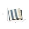 Homeroots Cream and Slate Slanted Stripe Fringed Throw Blanket 475718 - alternate 4