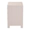 Baxton Studio Javianne End Table with Striped Faux Leather - 3-Drawer Storage Cabinet with Gold Knobs 267-14622-ZORO - alternate 9