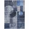 Homeroots 5' X 8' Navy Blue Gray And Charcoal Geometric Washable Indoor Outdoor Area Rug 604331 - alternate 8