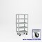 Pucel Five Shelf Expanded Metal Stock Cart, 28 in W x 18 in D x 56 1/4 in H, Gray X-1828-P - alternate 1