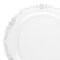 Smarty Had A Party 7.5" Clear w/Silver Vintage Rim Round Disposable Plastic Appetizer/Salad Plates (120 Plates), 120PK 867CS-CASE - alternate 8