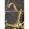 Kingston Brass Two-Handle Wall Mount Bridge Kitchen Faucet, Brushed Brass KS1267AX - alternate 4