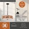 Vaxcel Abbotsford 2-Light Semi-Flush Ceiling Light, Matte Black, White Linen and Rattan Drum, 16-In. P0476 - alternate 8