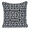 Homeroots 20" Black and White Interlocking Cotton Throw Pillow 529235 - alternate 5