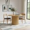 Homeroots 46" Brown Solid Wood Pedestal Base Round Top Dining Table 720985 - alternate 4