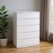 Homeroots 32" Exquisite White High Gloss Chest 329633 - alternate 2