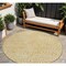 Homeroots 8' Gold And Ivory Round Abstract Washable Indoor Outdoor Area Rug 599714 - alternate 1