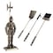 Lavish Home 3-Piece Fireplace Tool Set Medieval Knight Cast Iron Statue Holds Heavy Duty Essential Tools 80-FPTS-2 - alternate 1