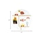 Homeroots 32" White Yellow And Red Cotton Cars Round Youthful Bath Rug 634889 - alternate 3