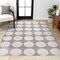 Jonathan Y Adrian Modern Geometric Circle Dot High-Low Light Gray/Cream 4 ft. x 6 ft. Area Rug SND105C-4 - alternate 1