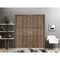 Sartodoors Sliding Closet Double Bi-fold Doors, Planum 0014 Walnut and Aluminum Strips, Sturdy Tracks Moldings PLANUM0014DBF-WLN-72 x 84 (4* 18x84) - alternate 5