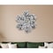 Homeroots 27" X 27" Gray and Off White Galvanized Metal Flower Hanging Dimensional Sculpture 483329 - alternate 3