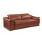 Homeroots 86" Camel Italian Leather USB Reclining Sofa With Silver Legs 476523 - alternate 6
