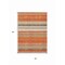 Homeroots 5' X 8' Coral Ivory And Gray Striped Washable Indoor Outdoor Area Rug 614804 - alternate 7