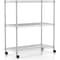 Ipower 3 Tier Shelf, 23*13*30Inch, Chrome, Plastic Caster Included HKSHLF23133003C - alternate 1