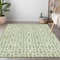 Homeroots 5' X 8' Artichoke Green And Ivory Geometric Washable Indoor Outdoor Area Rug 594822 - alternate 5
