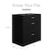 Space Solutions 30 in.W 3 Drawer Lateral File Cabinet for Home/Office, Fits Letter/Legal Sizes, Black 25070 - alternate 12