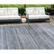Homeroots 8' X 10' Denim Blue And Sky Blue Striped Washable Indoor Outdoor Area Rug 588049 - alternate 1