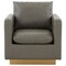 Leisuremod Nervo Velvet Accent Armchair with Gold Frame, Light Grey NS32LGR - alternate 7