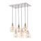 Jonathan Y Sydney 18.88" 6-Light Bohemian Farmhouse Iron/Glass Cluster LED Pendant, Nickel/Champagne JYL1121A - alternate 10