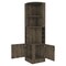 Homeroots 18" Dark Brown Corner Wardrobe 479253 - alternate 4