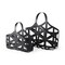 Homeroots Set Of Two Black Geometric Metal Baskets, 2PK 392155 - alternate 1