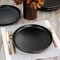 Elama Paul 6 Piece Stoneware Dinner Plate Set in Matte Black with Gold Rim ELM-PAUL6D - alternate 5