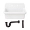 Kingston Brass 30" Ceramic Single Bowl Wall Mount Kitchen Sink with Strainer, White/Oil Rubbed Bronze KGPKWS3019185 - alternate 1