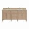 James Martin Vanities Lorelai 72" Dbl Vanity, Whitewashed Oak, w/ 3 CM Siberian Silestone Top w/FreePower Wireless Charger 424-V72-WWO-FSFR - alternate 1