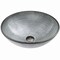 Vigo Giovanni Artistic Silver Glass 17 in. L x 17 in. W x 6 in. H Round Vessel Bathroom Sink VG07053 - alternate 1
