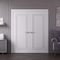 Sartodoors Interior Double Doors 48x84 inches White Solid Core Modern Interior ROYAL9811DD-EMAL-4884 - alternate 1