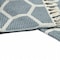 Homeroots 60" X 50" Blue and Off White Woven Cotton Geometric Throw Blanket with Fringe 516496 - alternate 8