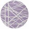 Homeroots 8' Lavender And Ivory Round Geometric Washable Indoor Outdoor Area Rug 600470 - alternate 7
