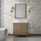 James Martin Vanities Kinnsden 36" Single Vanity, Weathered Oak w/ 3 CM White Zeus Silestone Top D680-V36-WTO-3WZ - alternate 8