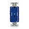 Leviton DPl Dup Rec 15A 125V 2MCtrl Self-Gr Blu 16252-2PB - alternate 1