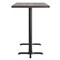 Flash Furniture Bennett 30 in x 60 in Solid Wood Indoor Tabletop in Dark Brown with 22 in x 22 in Bar Height GSF-REC3060-DKBRN-T2222B-GG - alternate 4