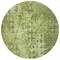 Homeroots 8' Olive Green Round Ikat Washable Indoor Outdoor Area Rug 576991 - alternate 7