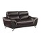 Homeroots 69in Brown And Silver Faux Leather Love Seat 329488 - alternate 7