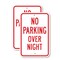 Signmission No Parking Over Night, 18'' X 24'' 2 Signs, Heavy Gauge Aluminum, 2PK A-1824-2PACK-2831 - alternate 1