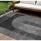 Homeroots 9' X 12' Charcoal Gray And Silver Geometric Washable Indoor Outdoor Area Rug 582708 - alternate 1