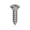 Auveco 6 x 1/2in Phillips Oval Head Tapping Screw Chrome, 100PK 2698 - alternate 1