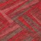 Homeroots 8' Red And Brown Round Geometric Washable Indoor Outdoor Area Rug 598300 - alternate 5