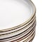 Elama Arthur 6 Piece Stoneware Salad Plate Set in Matte White with Gold Rim ELM-ARTHUR6S - alternate 6