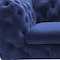 Homeroots 74in Blue And Gold Velvet Loveseat 480899 - alternate 6