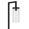 Homeroots 26" Black Metal Arched Table Lamp With Clear Seeded Cylinder Shade 524450 - alternate 9