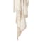 Homeroots 50" X 60" Ivory Cotton Woven Striped Throw Blanket with Fringe 518827 - alternate 1